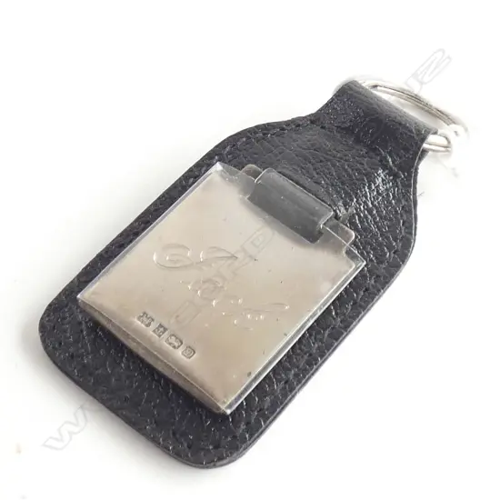 SILVER AND LEATHER KEY RING (engraved JACK)