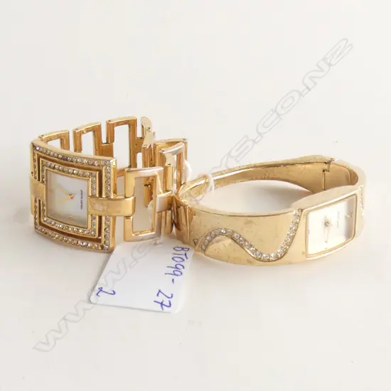 2 PIERRE CARDIN (?) WATCHES W SWAROVSKI CRYSTALS