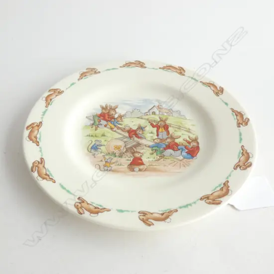 A ROYAL DOULTON BUNNYKINS PLATE