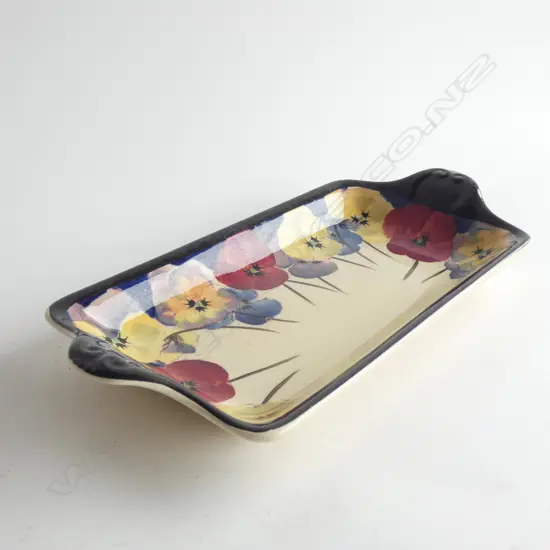 A ROYAL DOULTON PANSY TRAY, 280 x 130mm