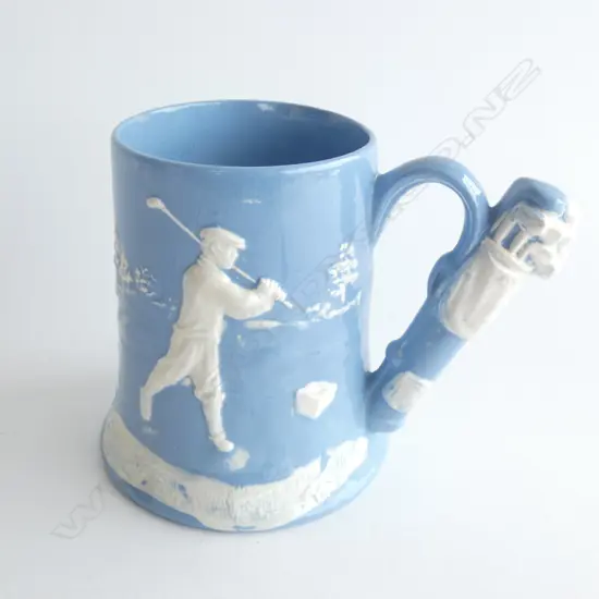 A DARTMOUTH GOLFING MUG,  H.130mm