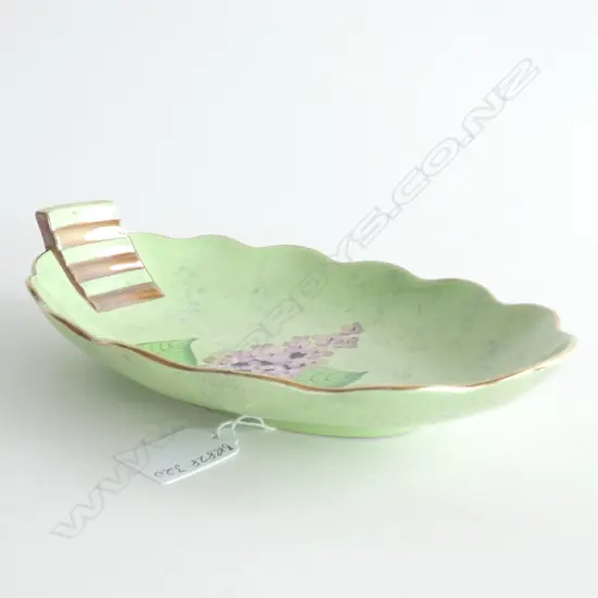 A CARLTONWARE LUSTRE TRAY, LILAC FLOWERS. L.220mm