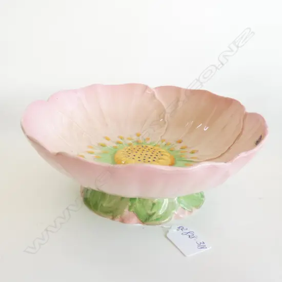 A CARLTONWARE EMBOSSED PINK BUTTERCUP DISH, W.220mm