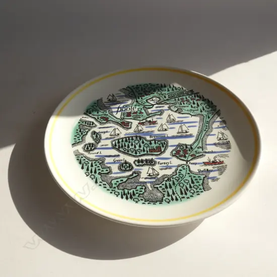 A POOLE  PLATE, WITH MAP OF POOLE HARBOUR