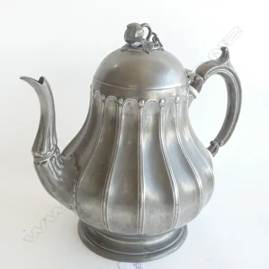 A PEWTER TEA  POT