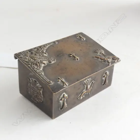 VINTAGE METAL STAMP BOX W.55mm