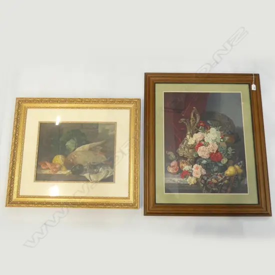 2 FRAMED PEARS PRINTS 