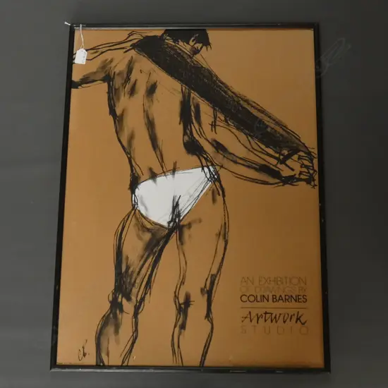 PRINT 'AN EXHIBITION OF DRAWINGS BY COLIN BARNES' 750x550mm