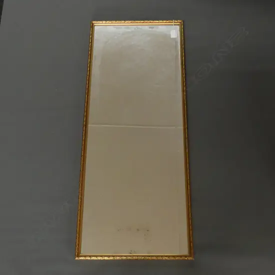 GILT FRAMED MIRROR 380 X 945MM