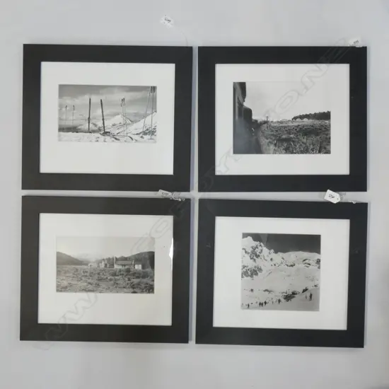 4 NATIONAL LIBRARY B&W PHOTOGRAPHIC PRINTS  235 x 170MM - BLACK FRAMES