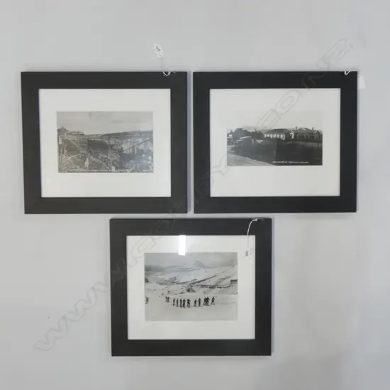 3  NATIONAL LIBRARY B&W PHOTOGRAPHIC PRINTS 235 x 170MM - BLACK FRAMES ...