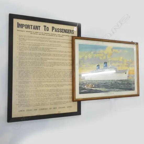 SHIPPING POSTERS CHANDRIS & UNION LINES + CUNARD