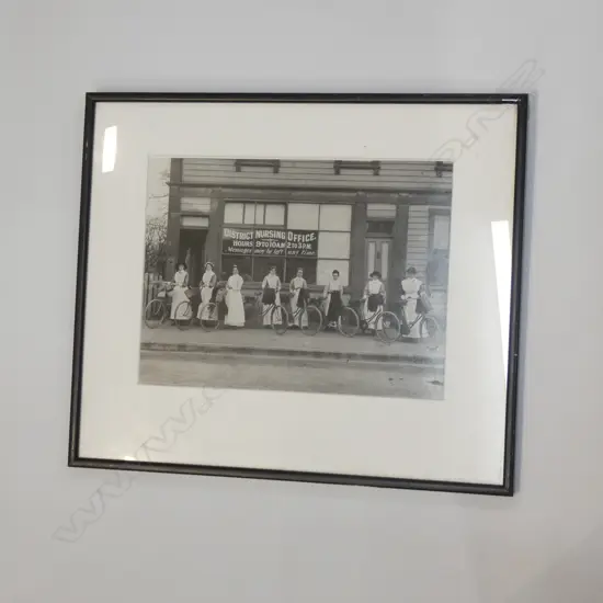 STEPHANO WEBB B/W PHOTO PRINT 'DISTRICT NURSING OFFICE' CHCH 1914 225x300mm