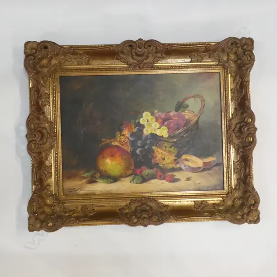 STILL LIFE OIL ON CANVAS GILT FRAME SIGNED WILSON 290x390mm...
