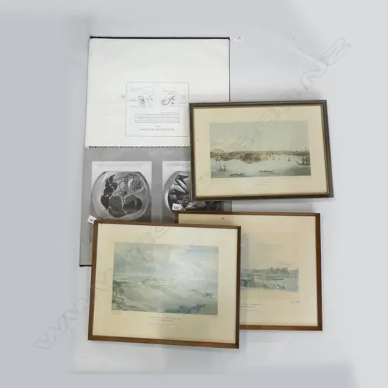 DICKINSON-BELSKIE 'BIRTH ATLAS' + 3 ALEXANDER TURNBULL LANDSCAPE PRINTS