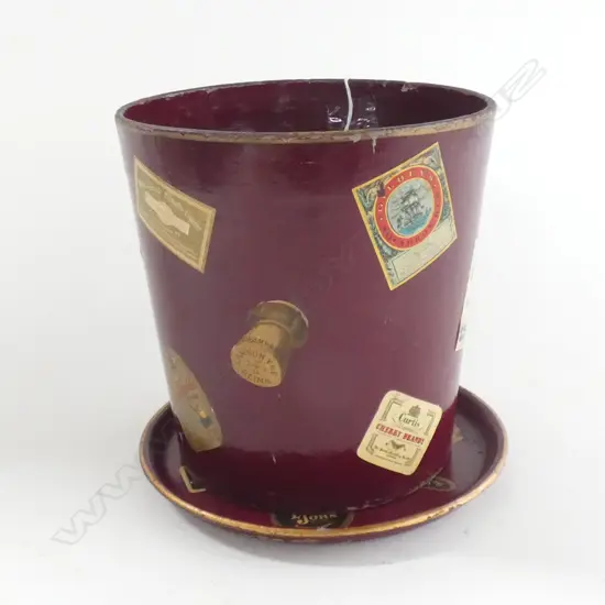 1950s ENGLISH PAPIER MACHE BAR TRAY AND CHAMPAGNE BUCKET