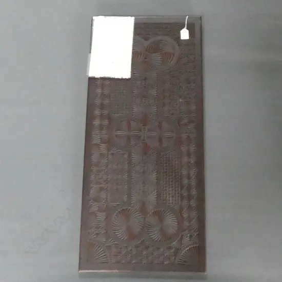 CARVED KAURI PANEL C1915 BY 'OLI' (?) OMAN - COMES WITH NOTES ON BACKGROUND 350 X 800MM