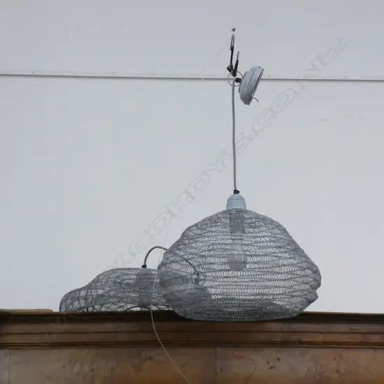 2 WIRE BASKET PENDANT LIGHTS 