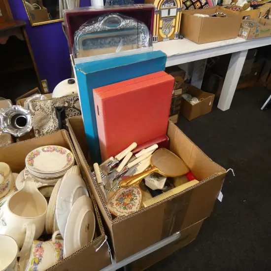 BOX LOT ASST. BOXED RODD CUTLERY ETC