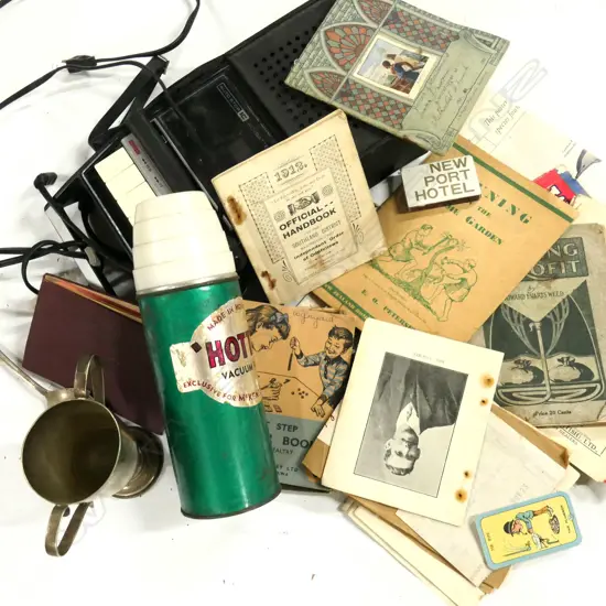 VINTAGE NATIONAL PANASONIC TAPE RECORDER PLUS ASST EPHEMERA