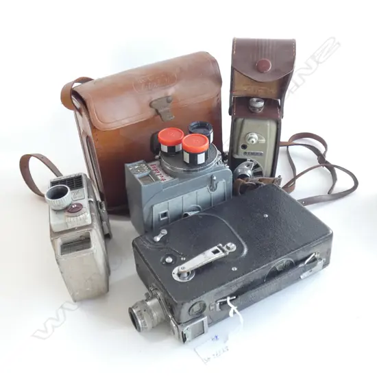 4 VINTAGE MOVIE CAMERAS: CINE KODAK MODELK +...