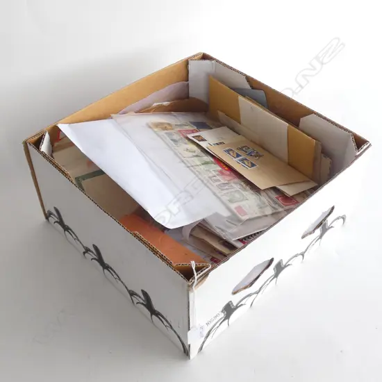 BOX LOT ASST. STAMPS, FIRST DAY COVERS ETC