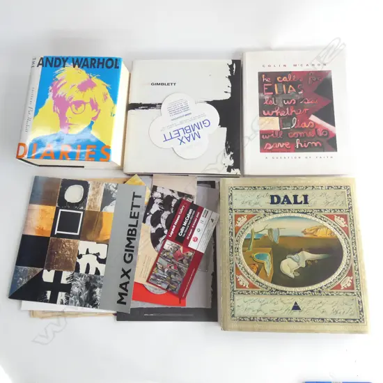 BOX ART BOOKS. GIMBLETT. WARHOL. MCCAHON. DALI..
