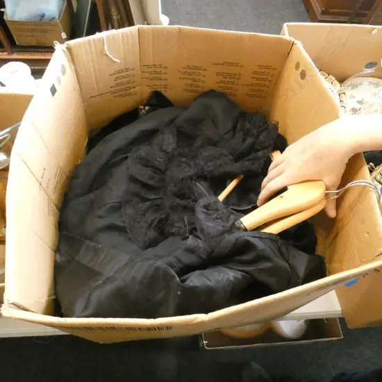 BOX LOT VINTAGE CLOTHES 