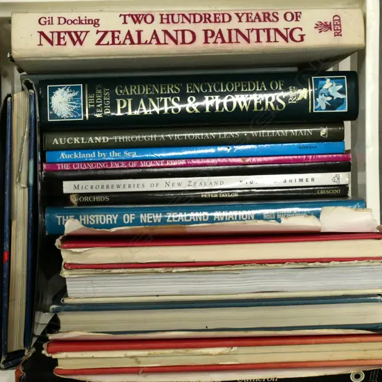 BOX OVERSIZED BOOKS INCL. GIL DOCKING 