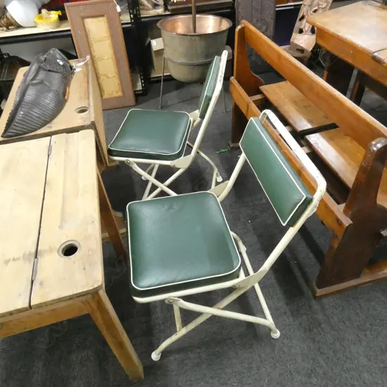 PR MID CENT. ENGLISH FOLDING PATIO CHAIRS BY PILLAR