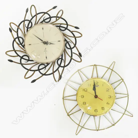 TWO VINTAGE 'JAZ' & 'CAVALIER' WALL CLOCKS, DIA. 300MM
