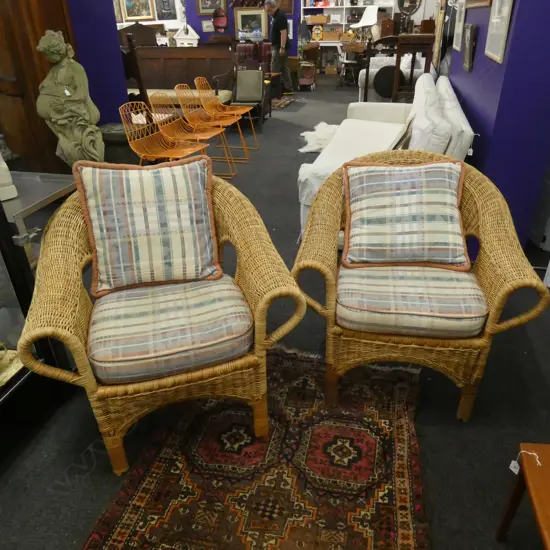 PR WOVEN CANE CHAIRS