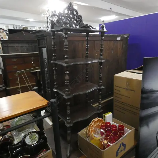 MAHOGANY INLAID WHATNOT 