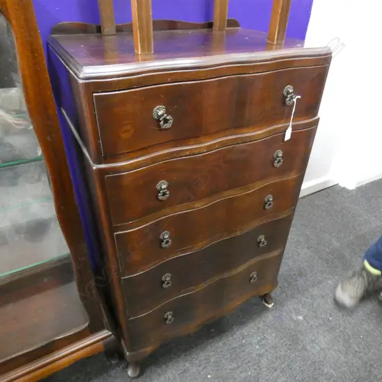 QUEEN ANNE STYLE TALL BOY 670x430x1100mm