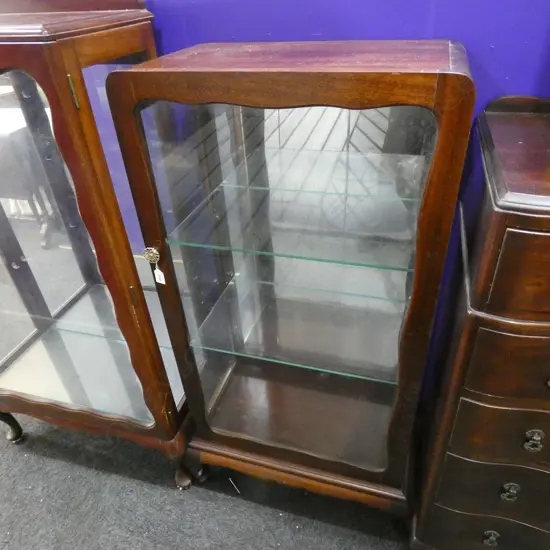 QUEEN ANNE STYLE DISPLAY CABINET H.1200mm