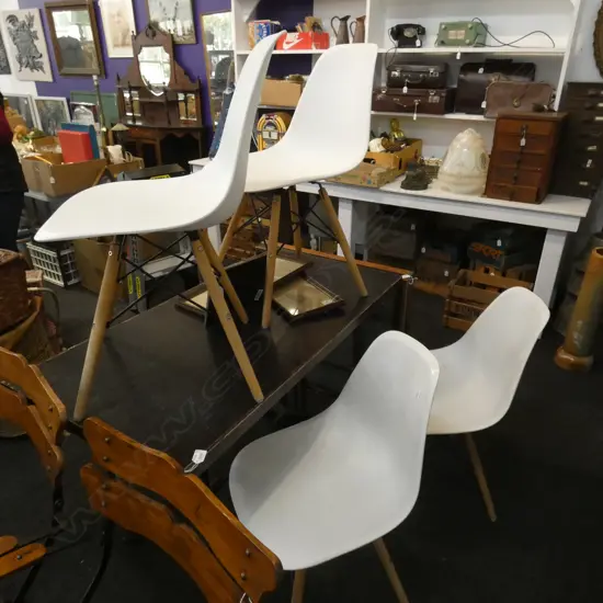 4 REPRO  EAMES SHELL CHAIRS 