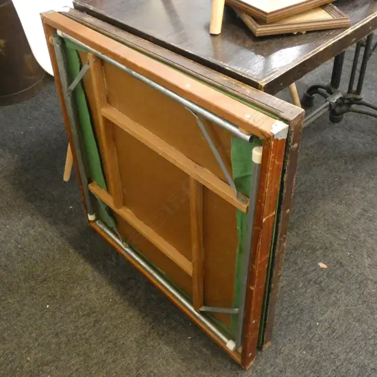 2 FOLDING CARD TABLES 730mm sq