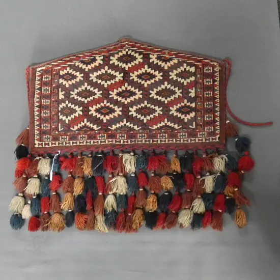 PERSIAN  MULTI TASSLED TENT HANGING (mounted on board)