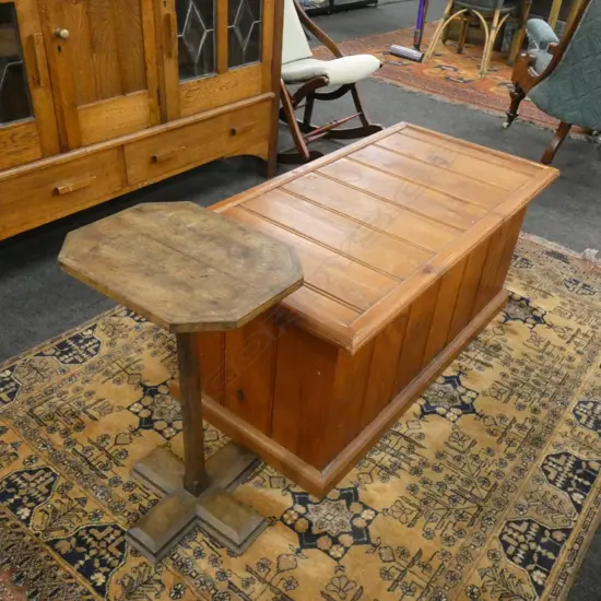 PINE BOX & WINE TABLE 