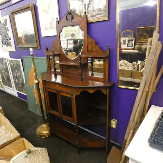EDWARDIAN ROSEWOOD SIDEBOARD H1700 one leg a/f