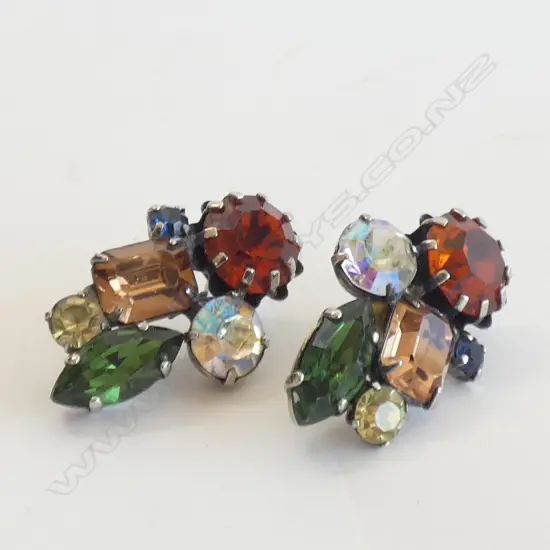 PR MID CENTRURY MULTI STONE EARRINGS 
