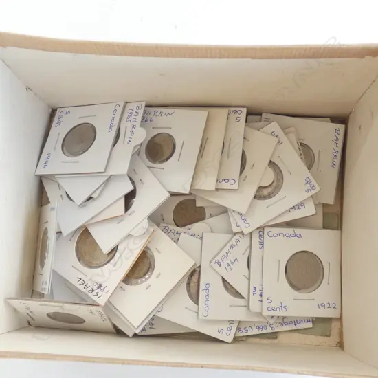 BOX OLD COINS; CANADA / ISRAEL /BAHRAIN 