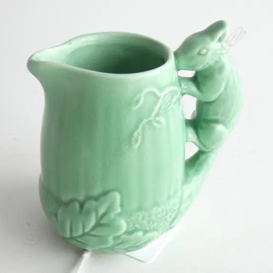 A Sylvac jug with squirrel handle