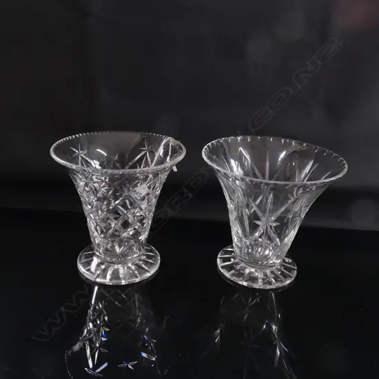 2 CRYSTAL VASES