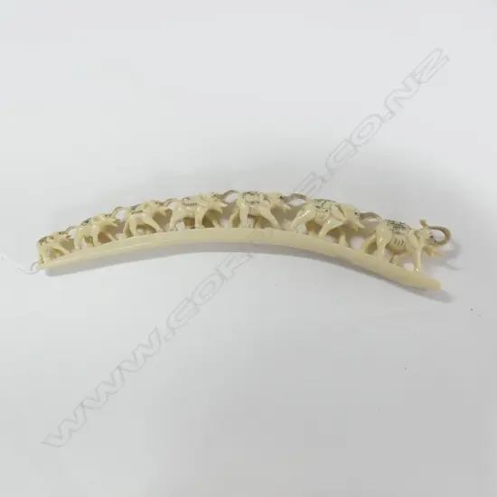 CARVED BRIDGE OF ELEPHANTS L 410MM