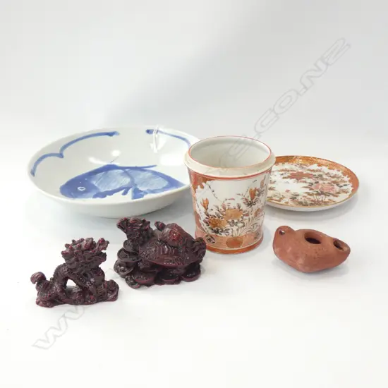 ORIENTAL PCS; BOWL / KUTANI ITEMS / FIGURES ETC..