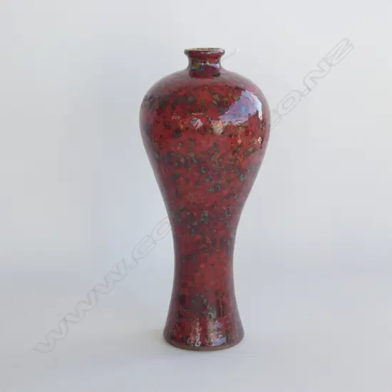 CHINESE OX BLOOD VASE H.235mm