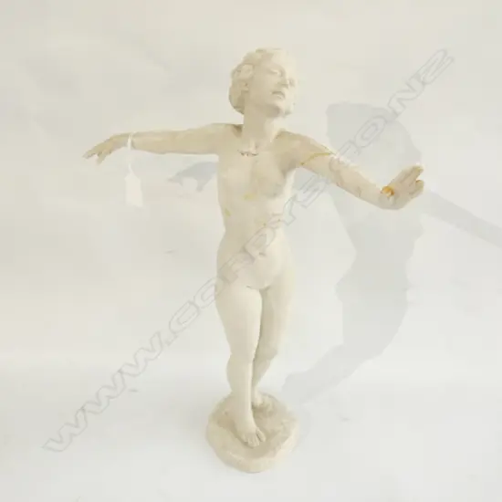 HUTCHENREUTHER C WERNER TALL NUDE BISQUE FIGURINE - ARM A/F H 450MM