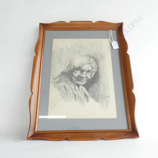 PORTRAIT OF A MAORI WOMAN (Tane) SIGNED C.F.GOLDIE, by KARL F SIM. 310 x 225mm...