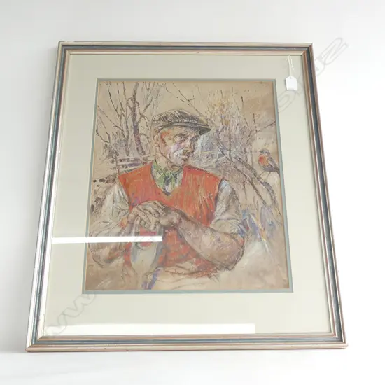 CLAUDE BENDALL R.A. (UK 1891-1970), THE ROBIN'S SONG, WATERCOLOUR & GOUACHE ON PAPER. 470 x 390mm